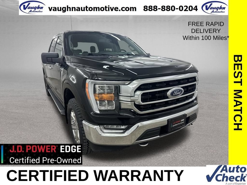 2021 Ford F-150 XL in Black — front three-quarter view