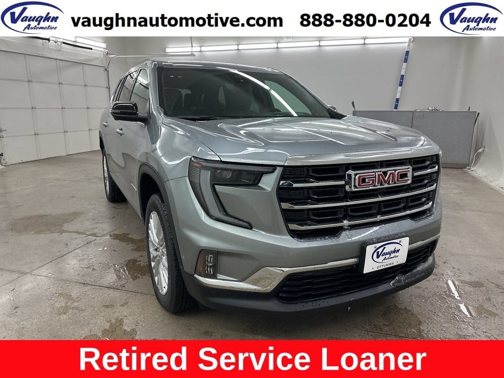 2026 GMC Acadia Elevation in Sterling Metallic — front three-quarter view