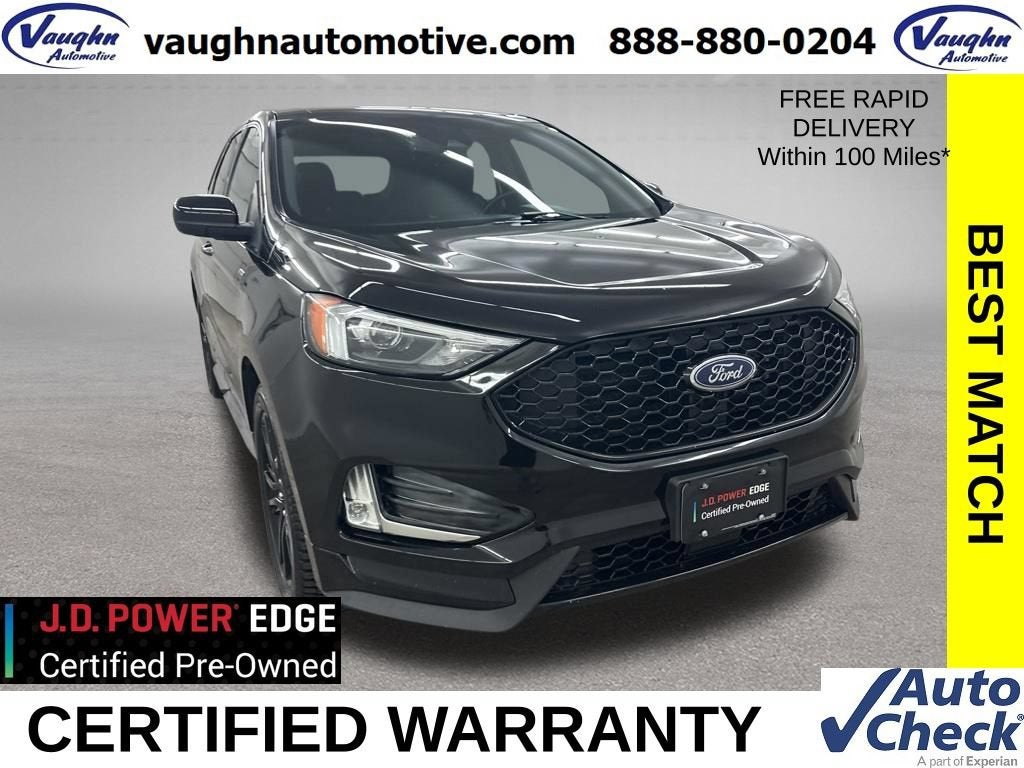 2022 Ford Edge SEL in Black — front three-quarter view
