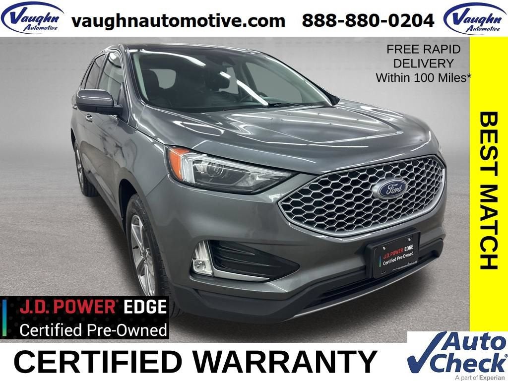 2023 Ford Edge SEL in Gray — front three-quarter view