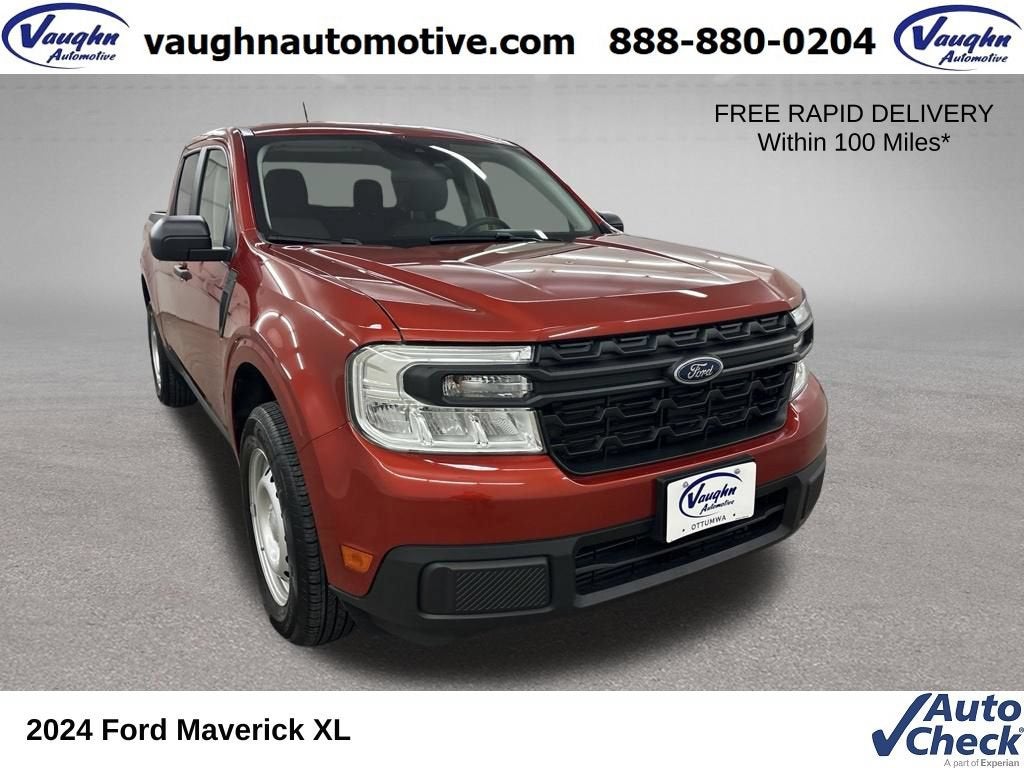 2024 Ford Maverick XL in Red — front three-quarter view