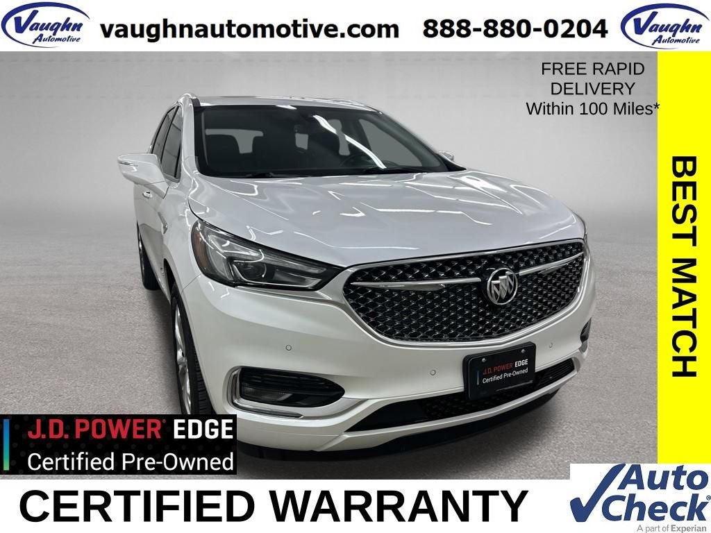 2021 Buick Enclave Avenir in White Frost Tricoat — front three-quarter view