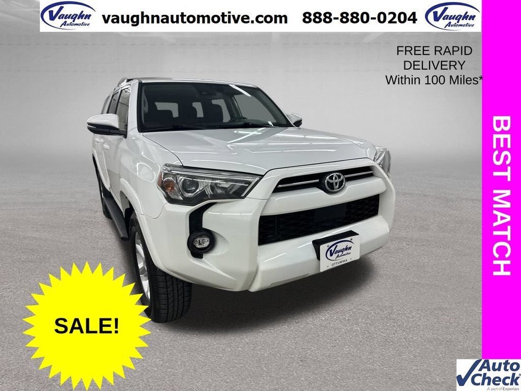 2022 Toyota 4Runner SR5 Premium in White — front three-quarter view