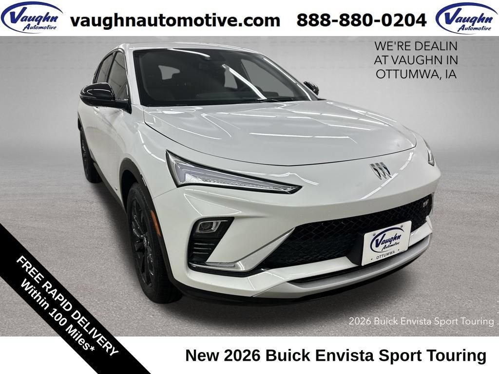2026 Buick Envista Sport Touring in Summit White — front three-quarter view