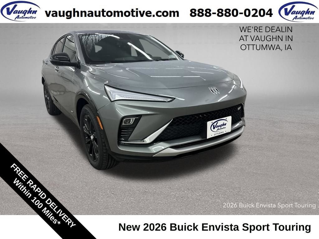 2026 Buick Envista Sport Touring in Moonstone Gray Metallic — front three-quarter view
