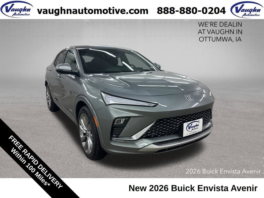 2026 Buick Envista Avenir in Moonstone Gray Metallic — front three-quarter view